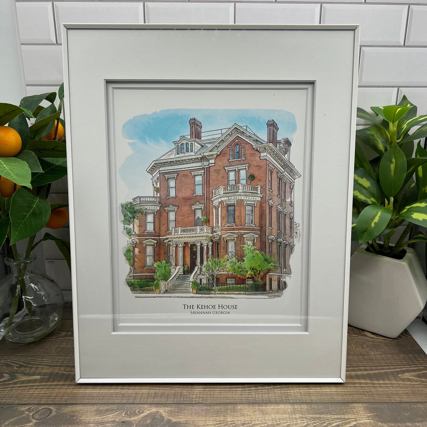 The Kehoe House Savannah Georgia watercolor painting giclée fine art print (framed or unfamed)