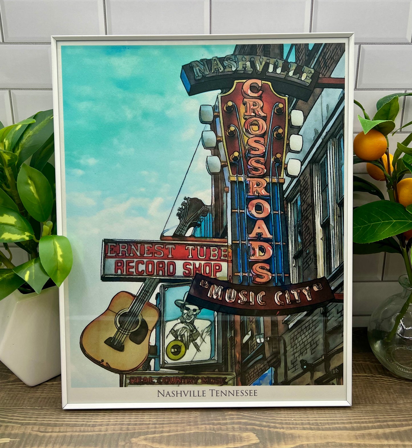 Nashville Tennessee Watercolor Giclee Fine Art Print | Original Nashville Art | Nashville Gift | Bridesmaid Gift | Wedding Gift | Music Row