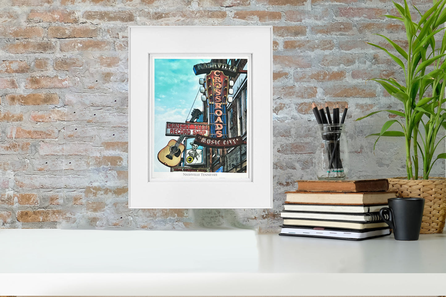 Nashville Tennessee Watercolor Giclee Fine Art Print | Original Nashville Art | Nashville Gift | Bridesmaid Gift | Wedding Gift | Music Row