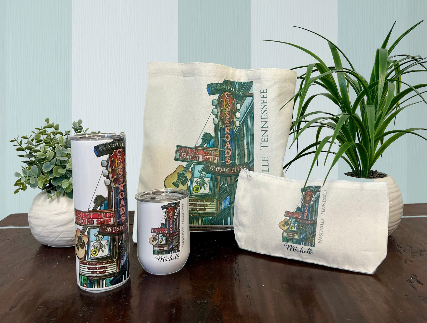 Bridesmaid Proposal Gift Box - Featuring our original Nashville Tennessee watercolor painting - Personalized Custom Maid of Honor Gift