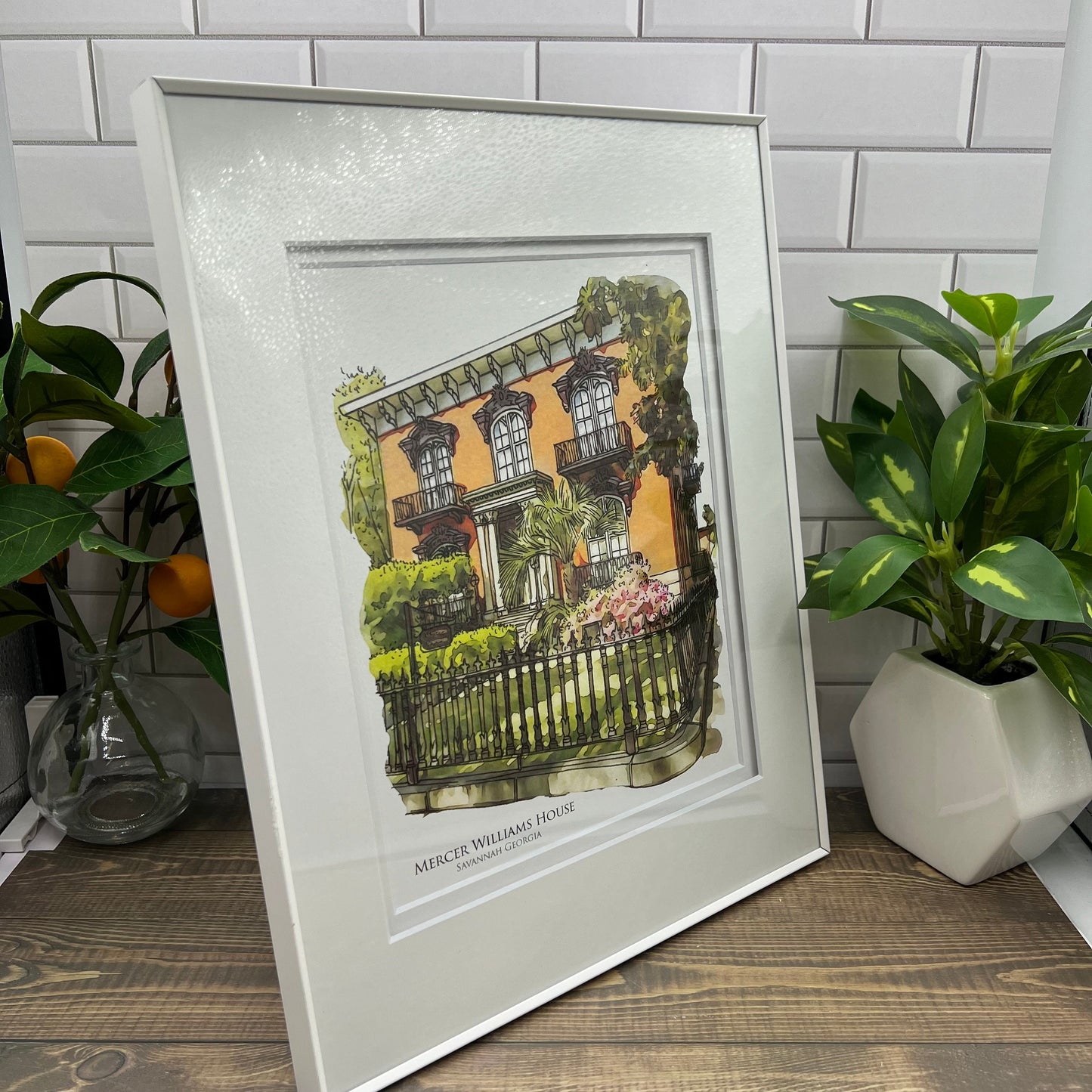 Mercer Williams House Savannah Georgia watercolor painting giclée fine art print (framed or un-framed)