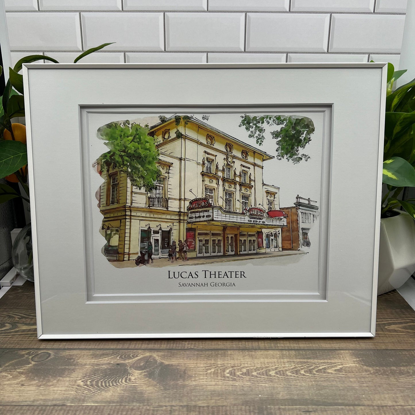 Lucas Theater SCAD Savannah Georgia watercolor painting Giclee Fine Art Print (Framed or Unframed)