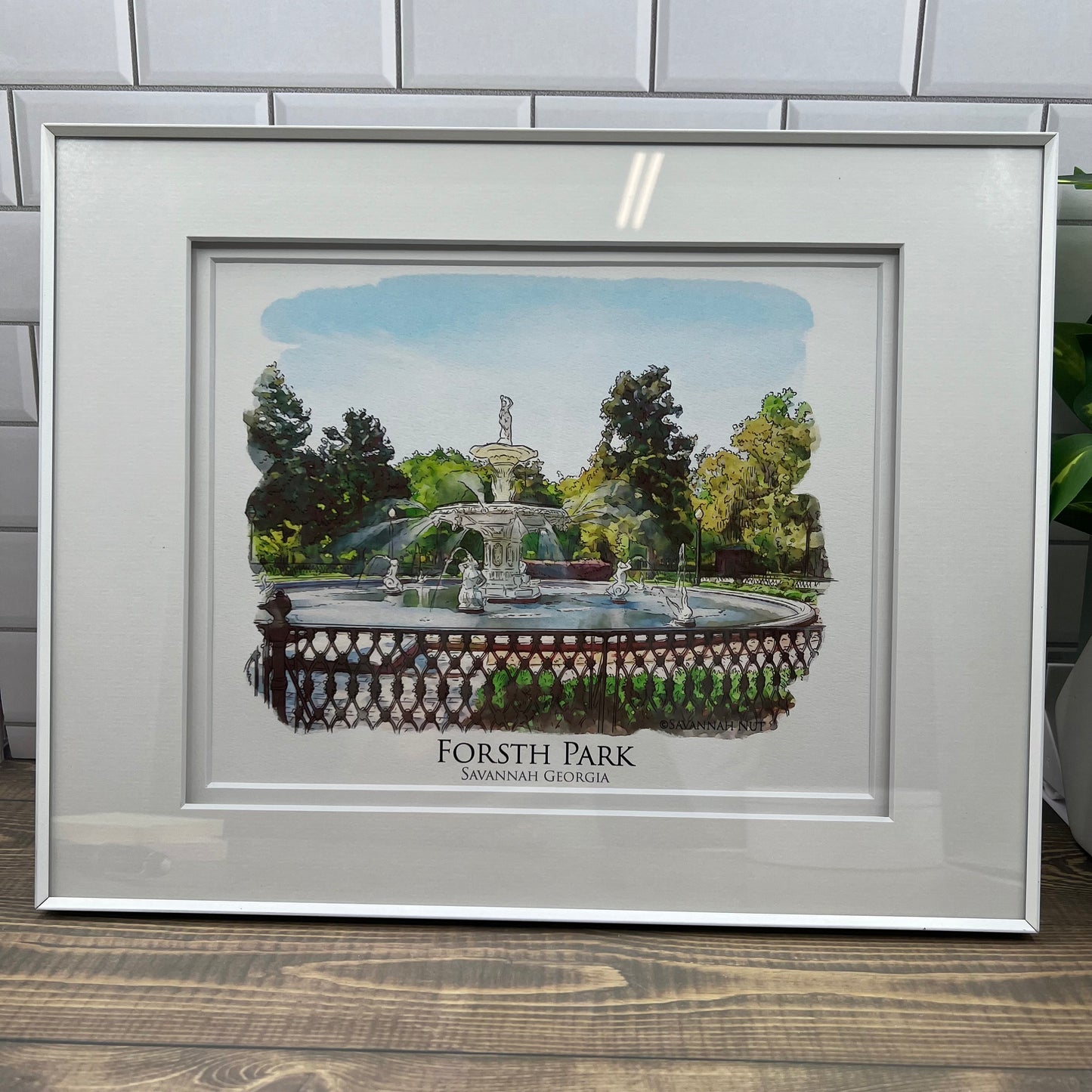 Forsyth Park Fountain Savannah Georgia giclée fine art print (Framed or Unframed)