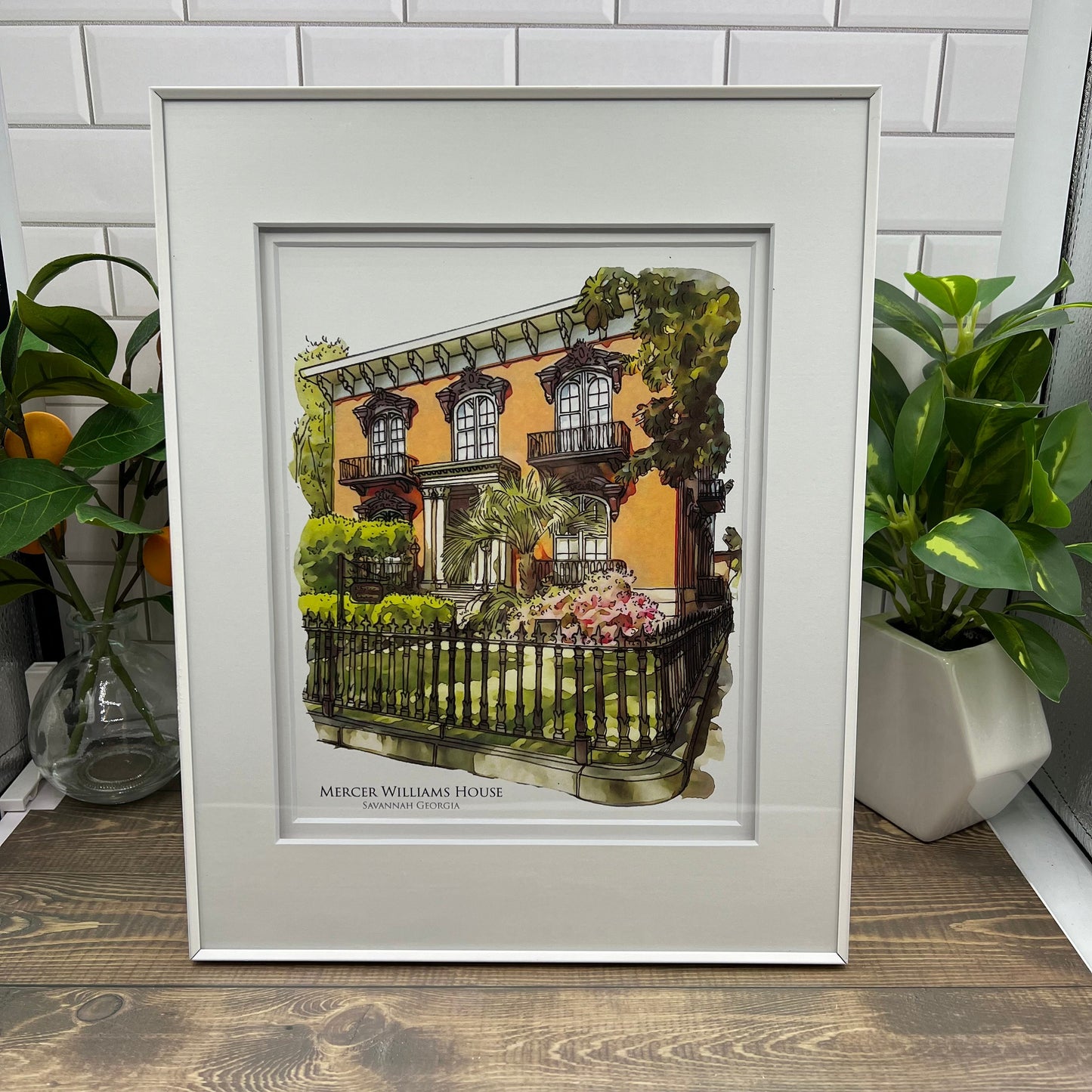 Mercer Williams House Savannah Georgia watercolor painting giclée fine art print (framed or un-framed)