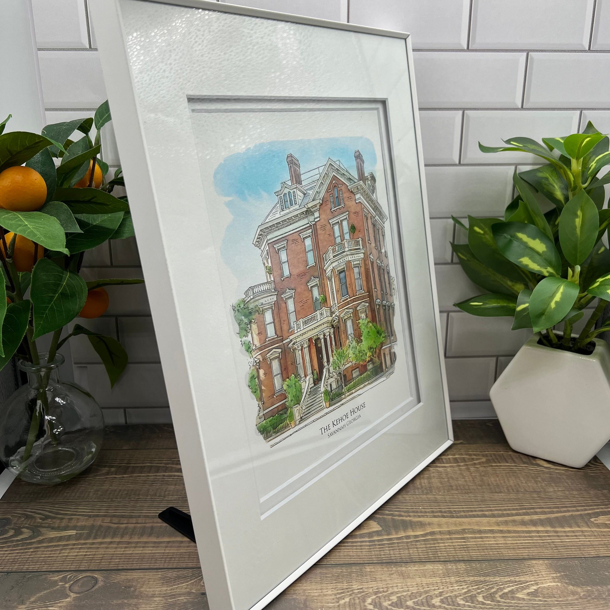 The Kehoe House Savannah Georgia watercolor painting giclée fine art print (framed or unfamed)