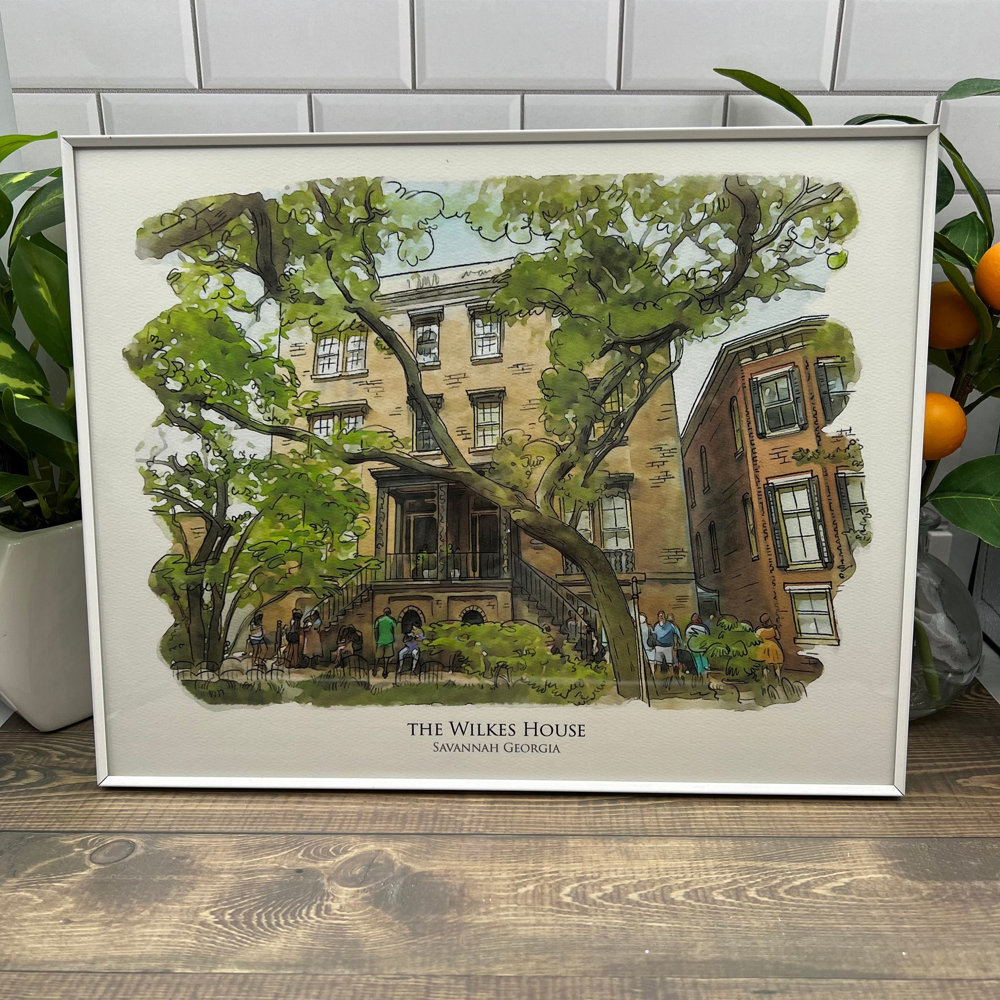 The Wilkes House House Savannah Georgia watercolor painting giclée fine art print (framed or unframed)