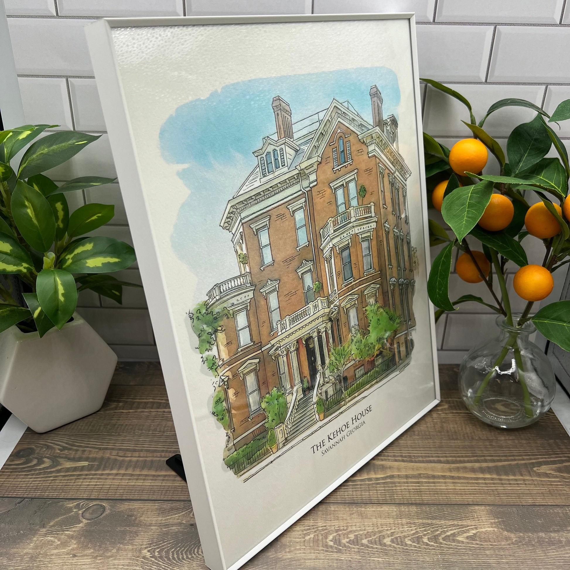 The Kehoe House Savannah Georgia watercolor painting giclée fine art print (framed or unfamed)