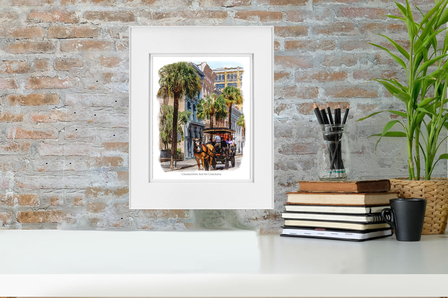 Charleston Carriage Tour South Carolina watercolor painting giclée fine art print (framed or unframed)