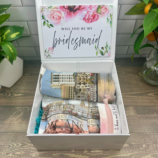 Personalized Custom Bridesmaid Proposal Gift Box - featuring Savannah Georgia - Will you be my Bridesmaid - Will you be my Maid of Honor