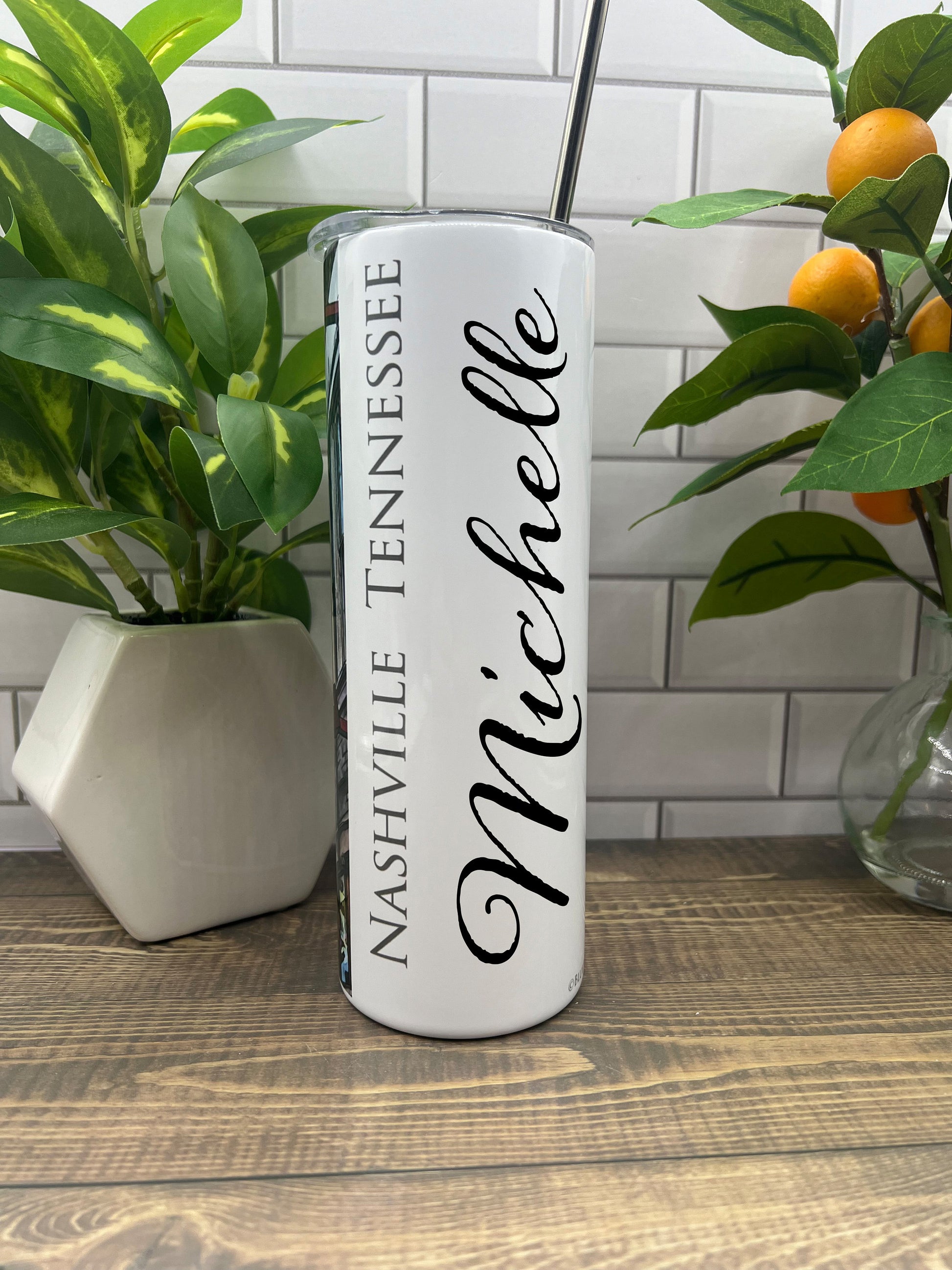 Nashville Tennessee Bachelorette weekend bridesmaid personalized custom 20 ounce double insulated tumbler-maid of honor flower girl