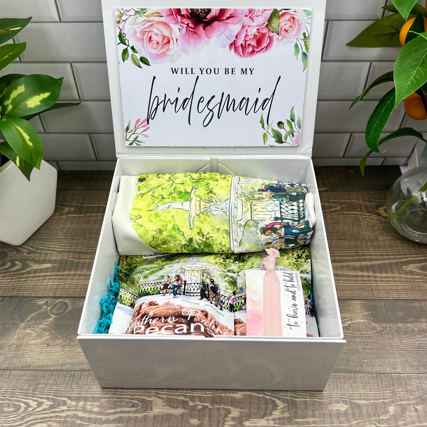 Personalized Custom Bridesmaid Proposal Gift Box - featuring Savannah Georgia - Will you be my Bridesmaid - Will you be my Maid of Honor