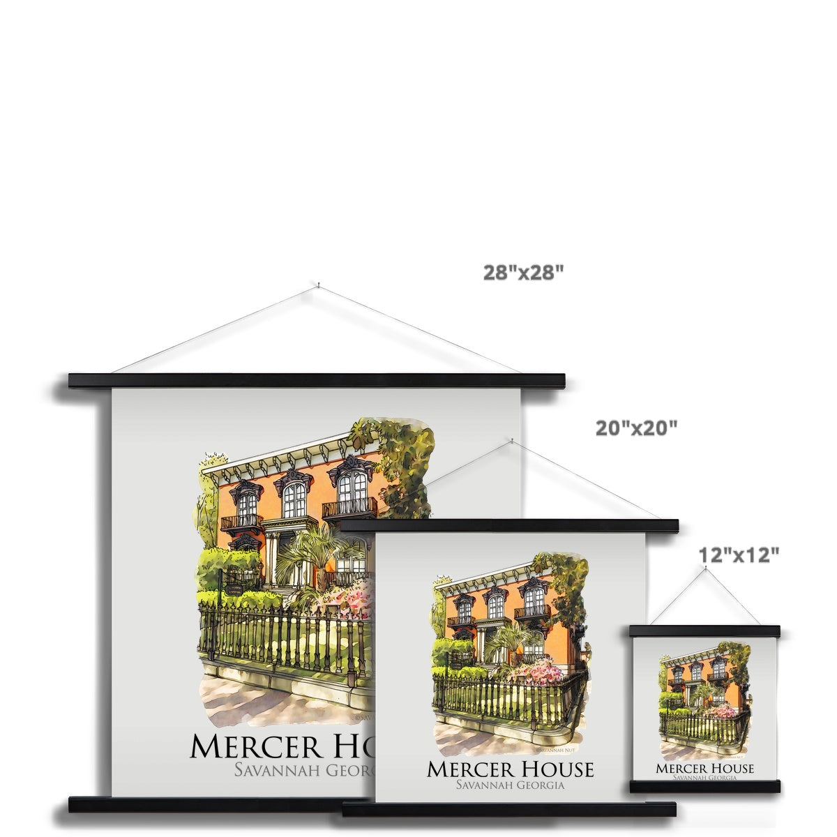 Mercer House Savannah Georgia Fine Art Print with Hanger