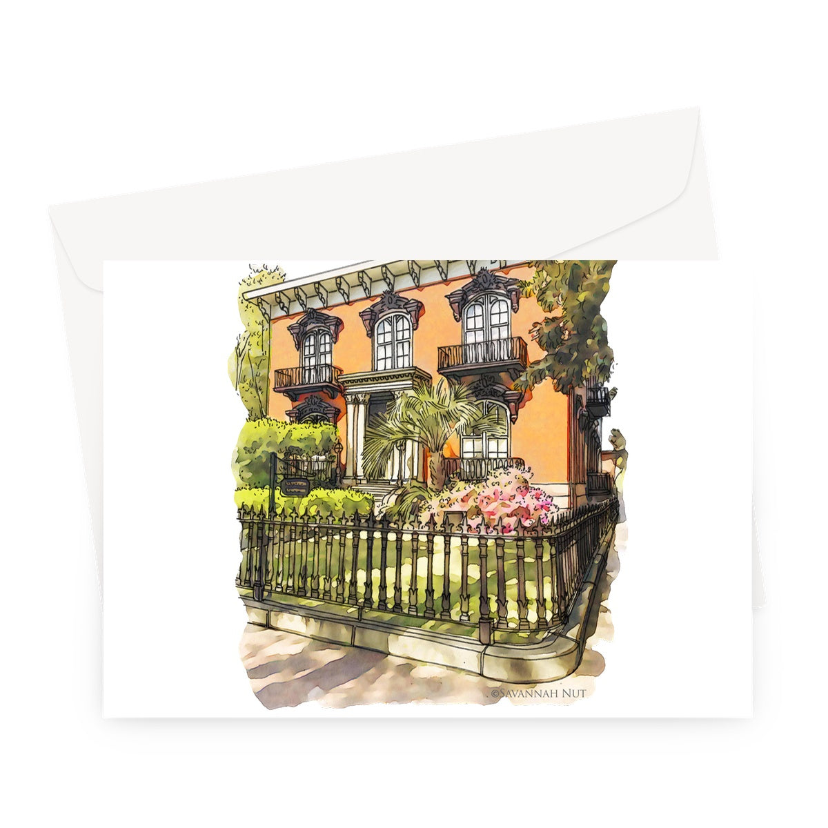 Mercer House Savannah Georgia Greeting Card