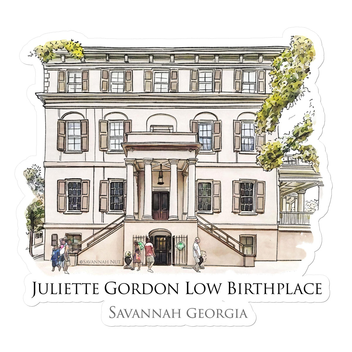 Juliette Gordon Low Birthplace Savannah Sticker