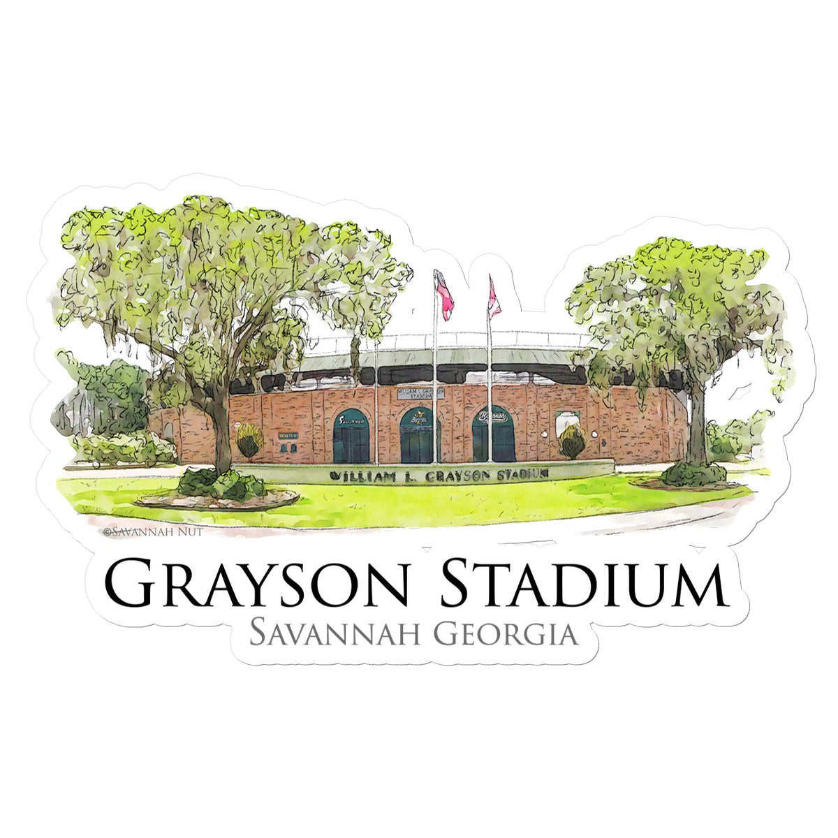 Grayson Stadium - Home of the Savannah Bananas Sticker