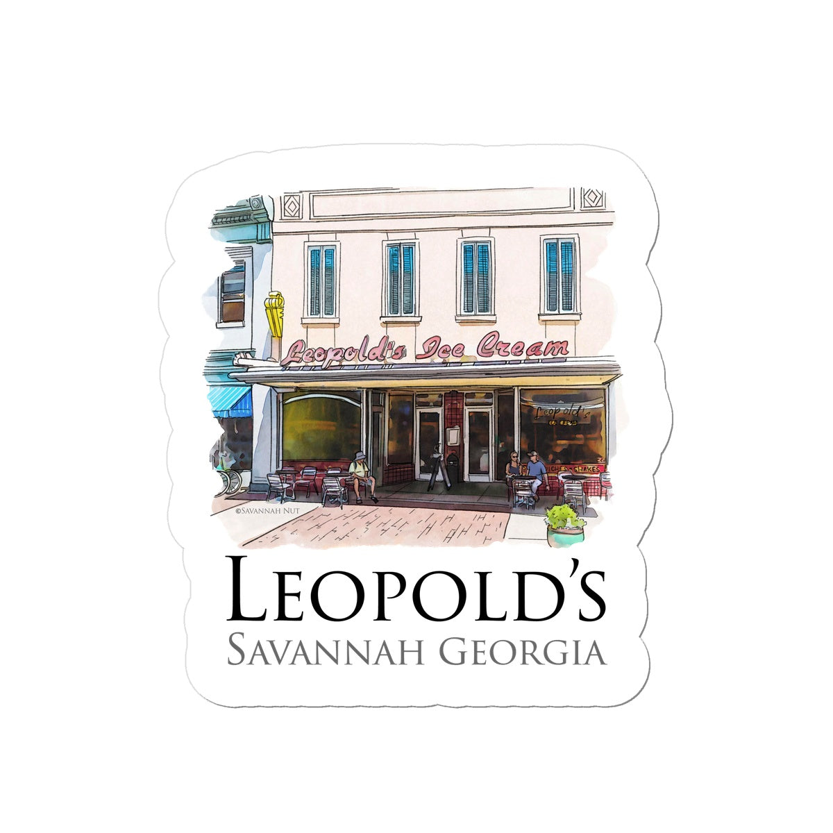 Leopold's Ice Cream Savannah Sticker