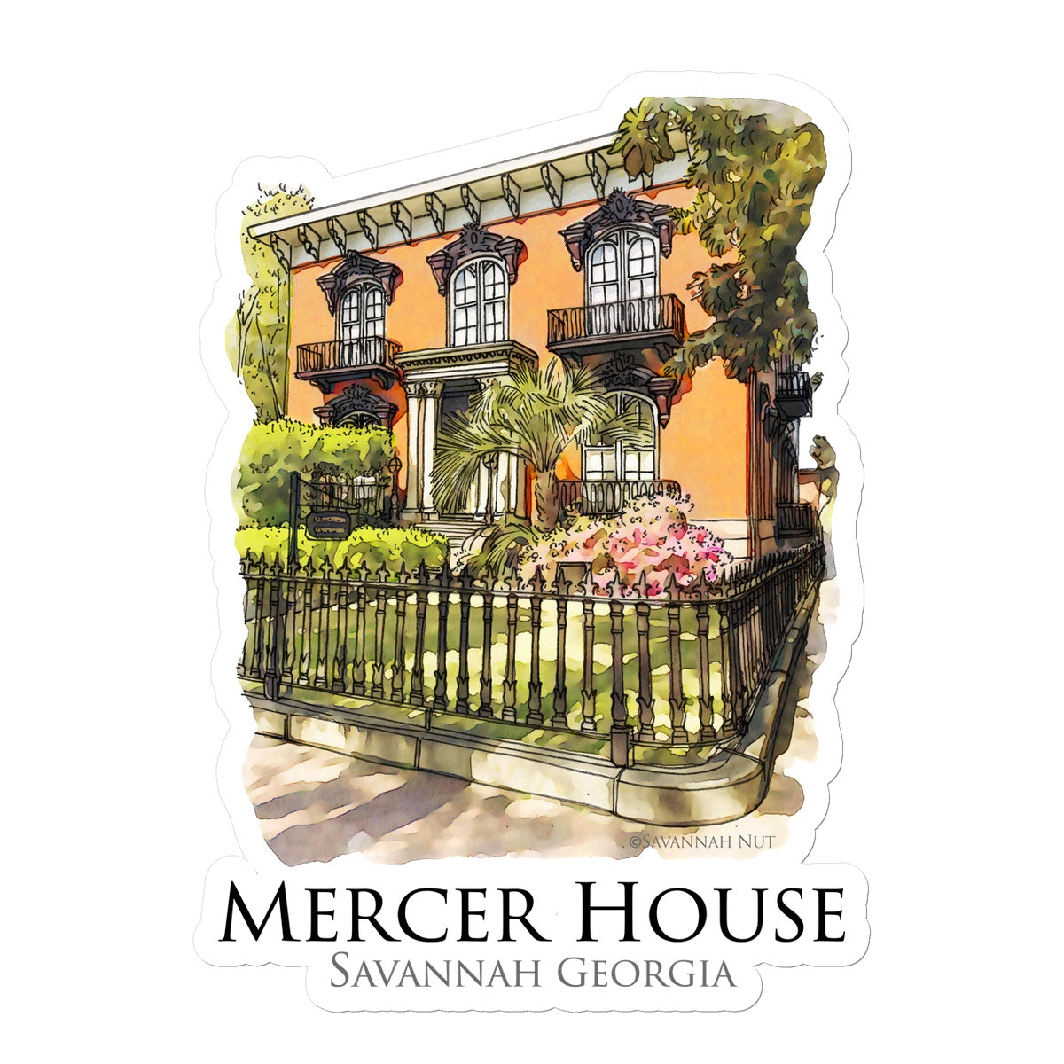 Mercer House Savannah Georgia Sticker