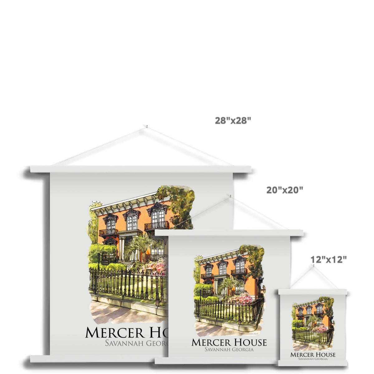 Mercer House Savannah Georgia Fine Art Print with Hanger