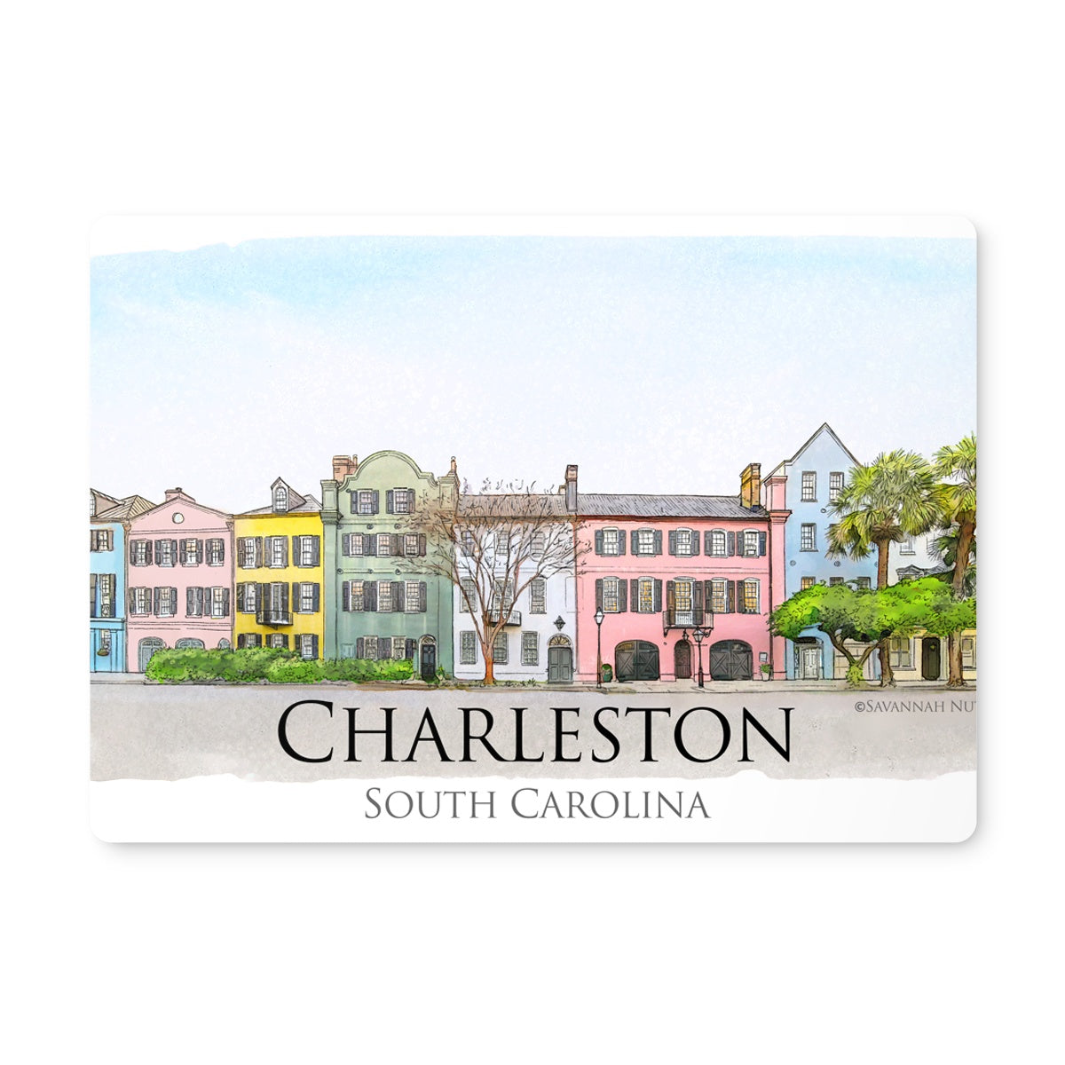 Charleston Rainbow Row Placemat