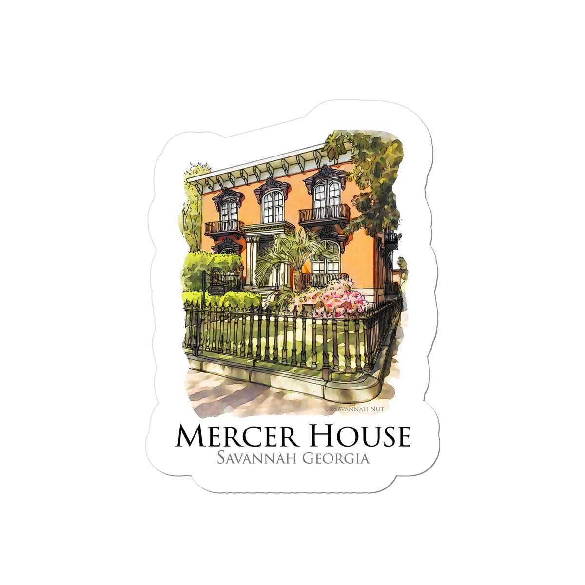 Mercer House Savannah Georgia Sticker