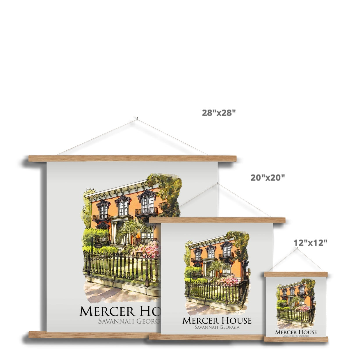 Mercer House Savannah Georgia Fine Art Print with Hanger