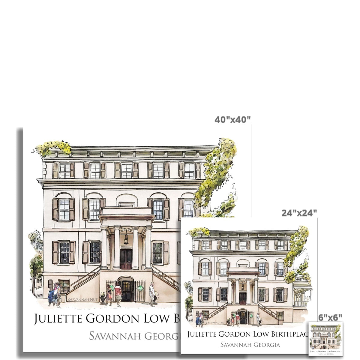 Juliette Gordon Low Birthplace Savannah Rolled Canvas