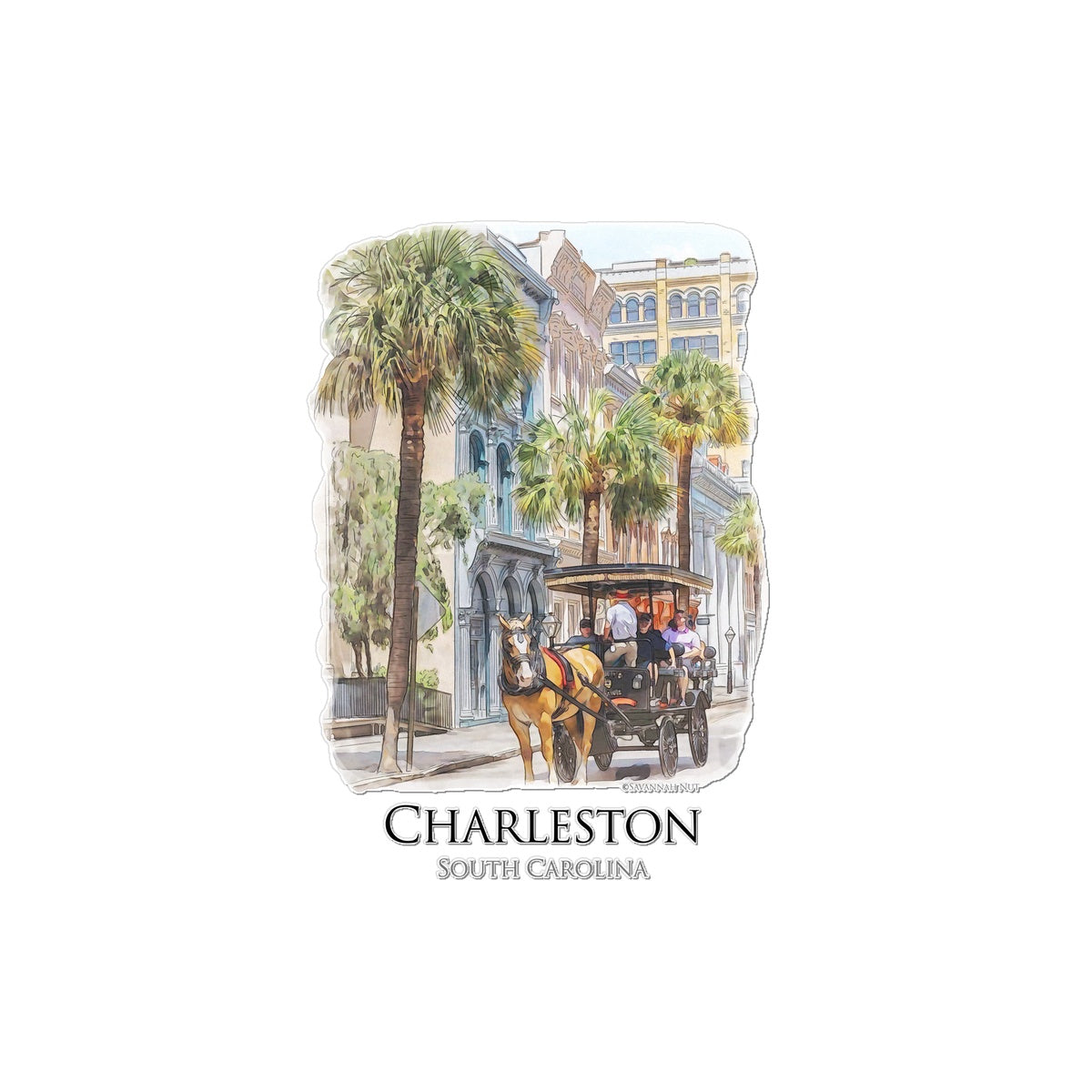 Charleston Carriage Tour Temporary Tattoo