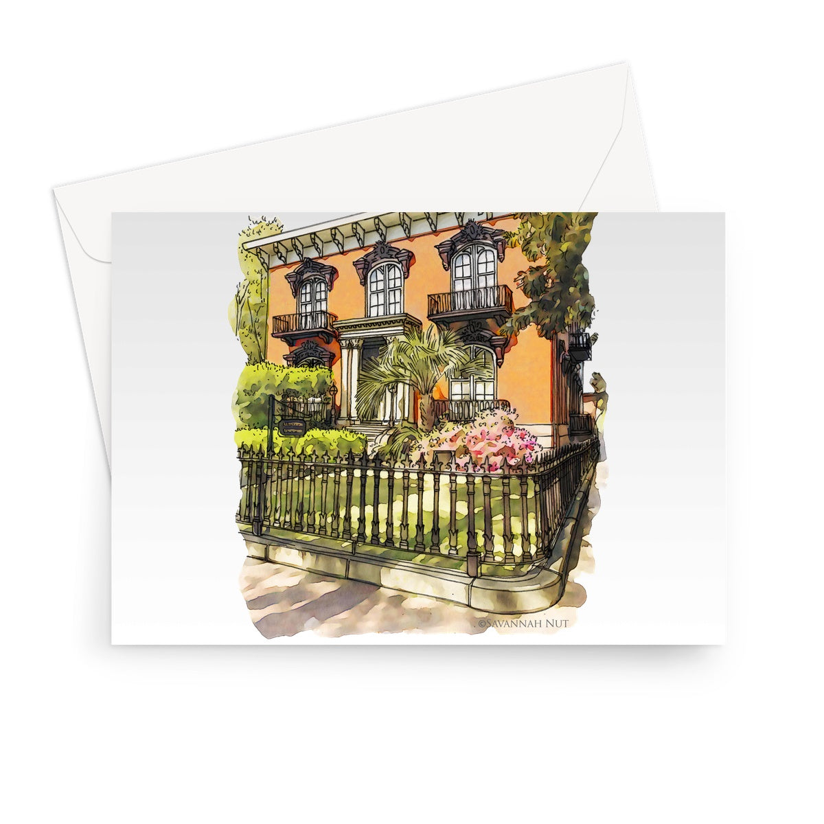 Mercer House Savannah Georgia Greeting Card