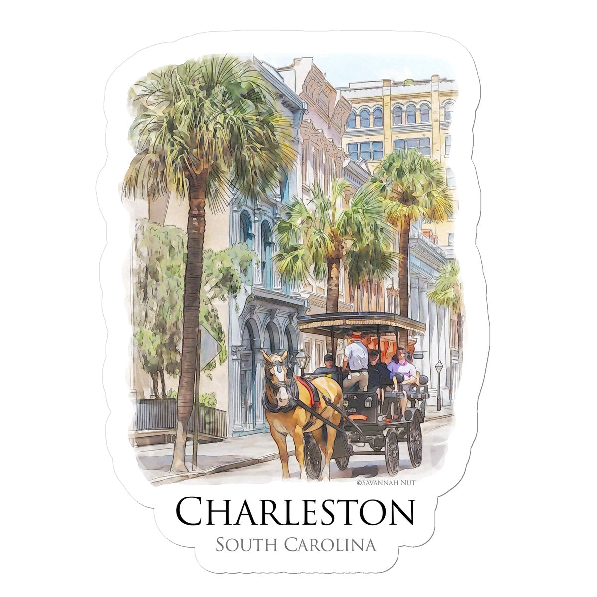 Charleston Carriage Tour Sticker