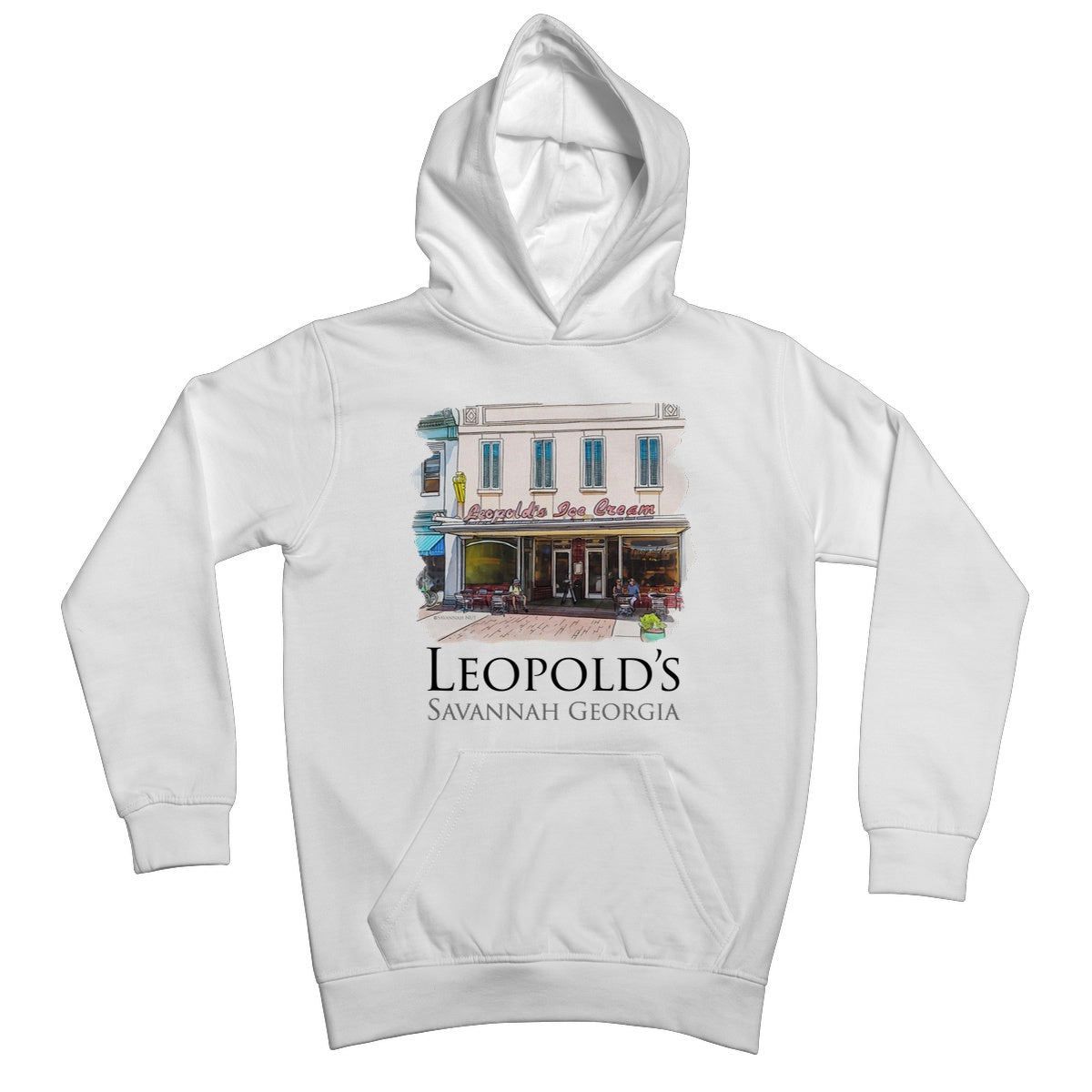 Leopold's Ice Cream Savannah Kids Hoodie