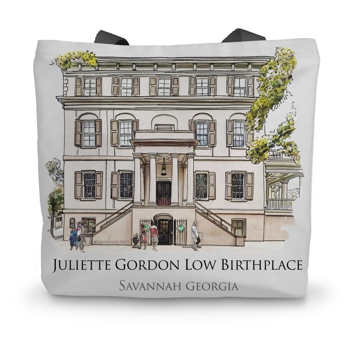 Juliette Gordon Low Birthplace Savannah Canvas Tote Bag