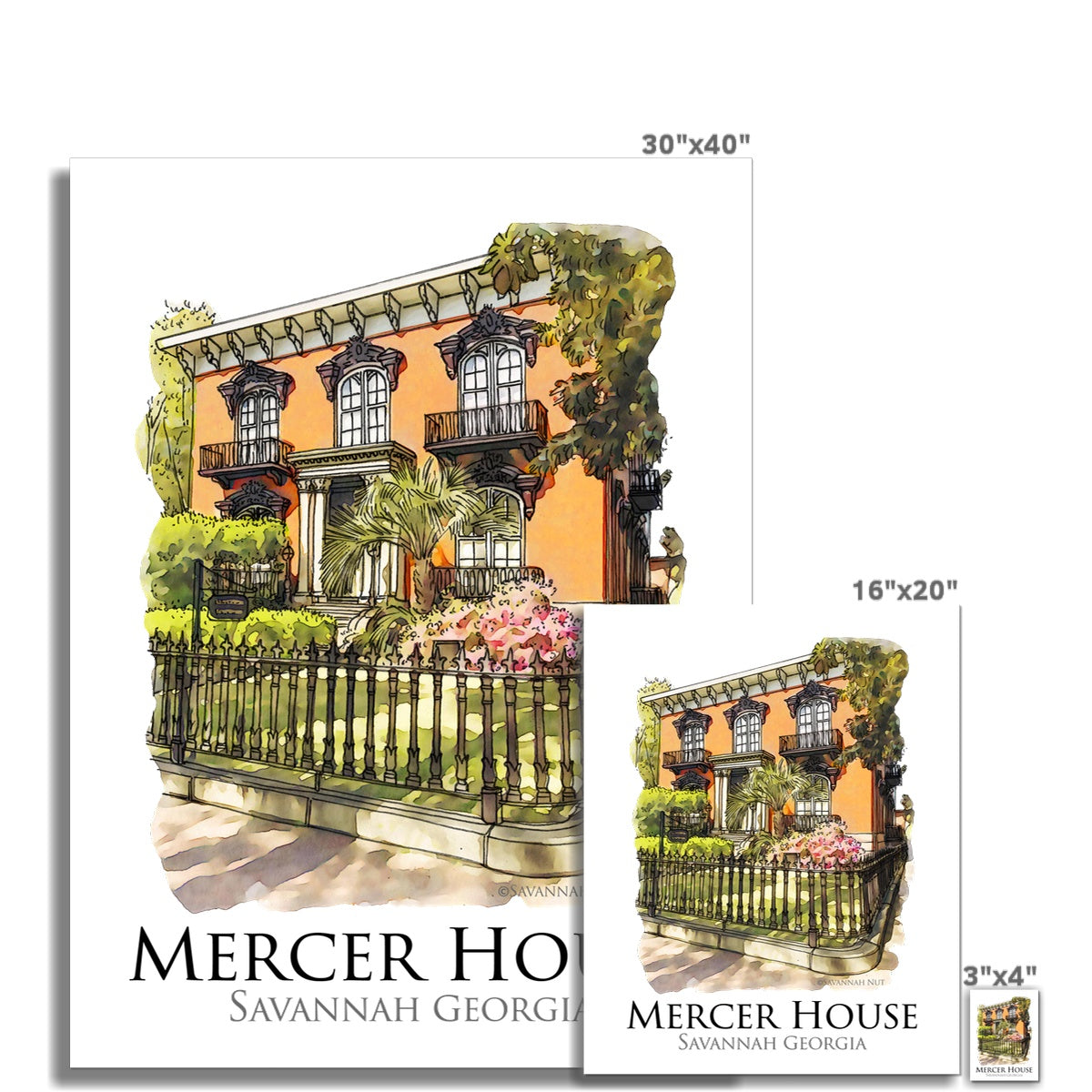 Mercer House Savannah Georgia C-Type Print