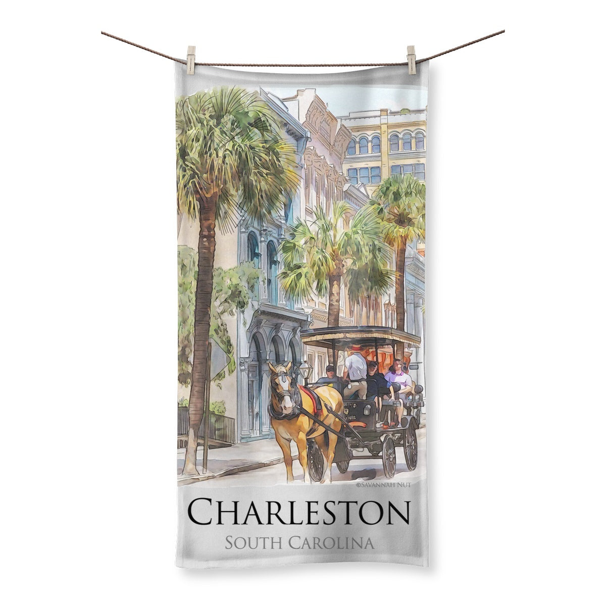 Charleston Carriage Tour Towel