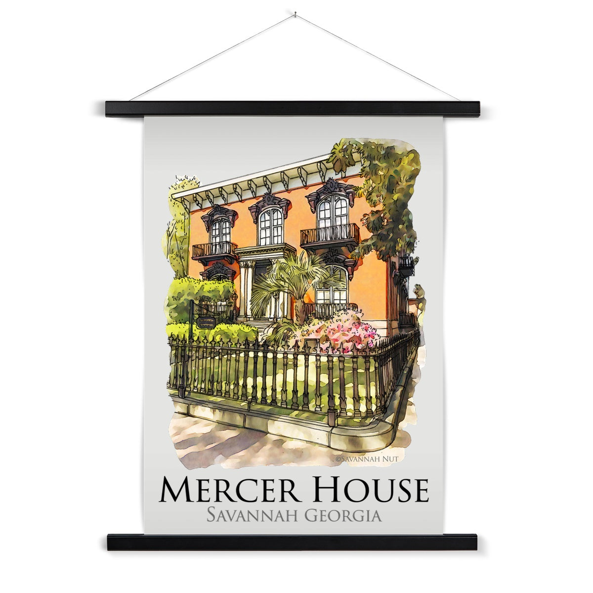 Mercer House Savannah Georgia Fine Art Print with Hanger