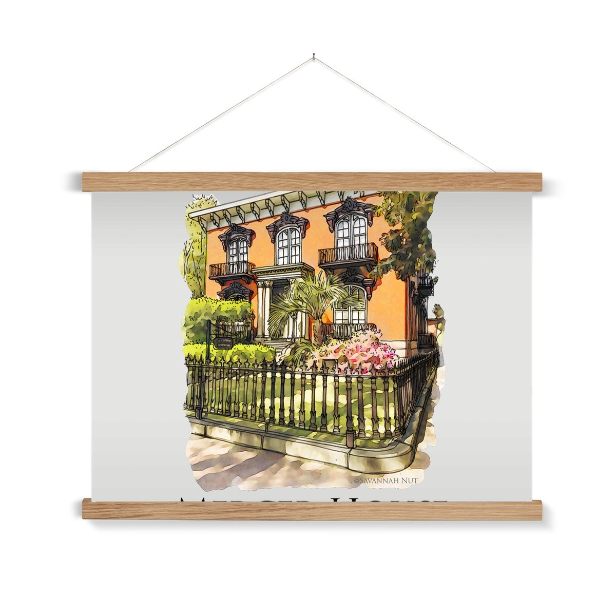 Mercer House Savannah Georgia Fine Art Print with Hanger