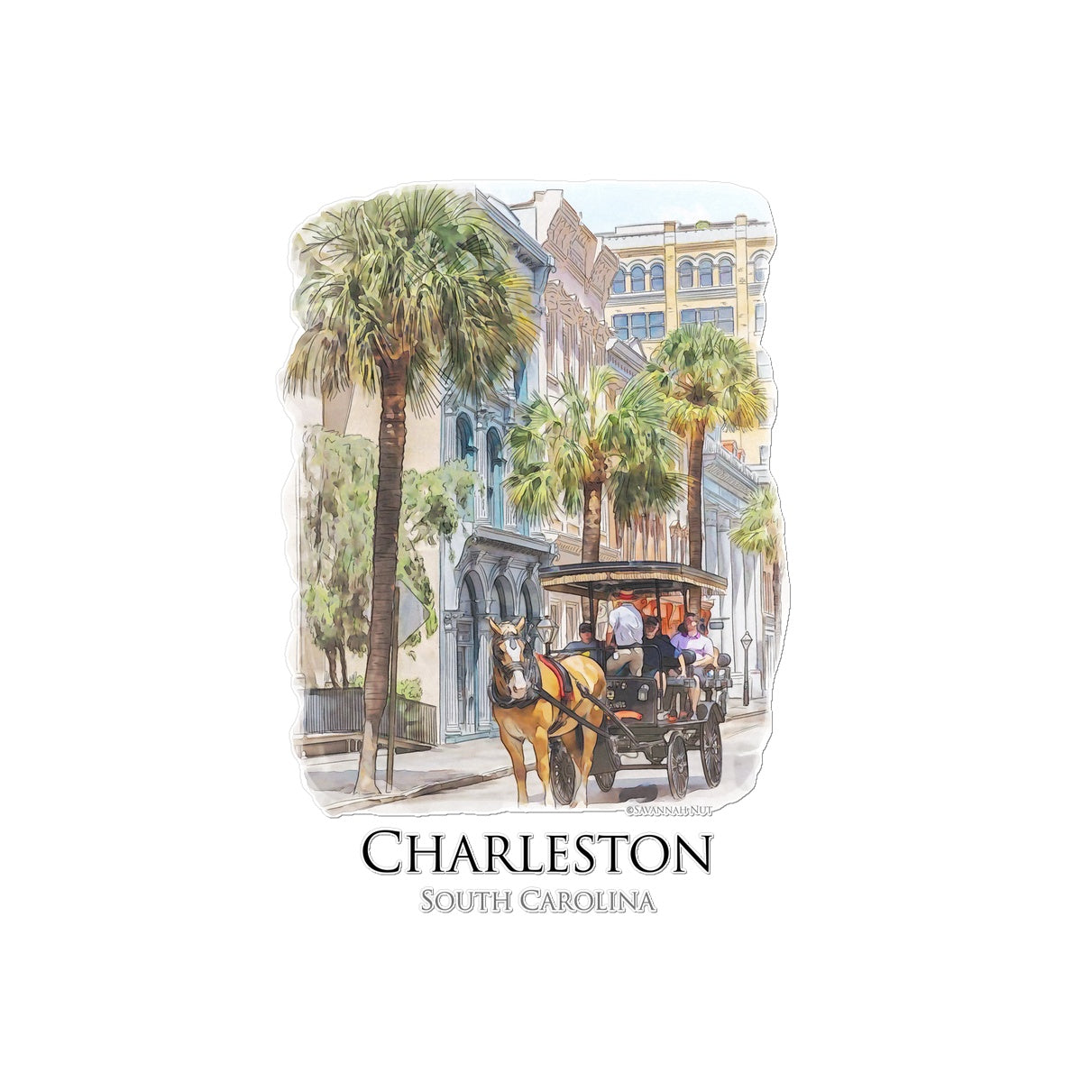 Charleston Carriage Tour Temporary Tattoo