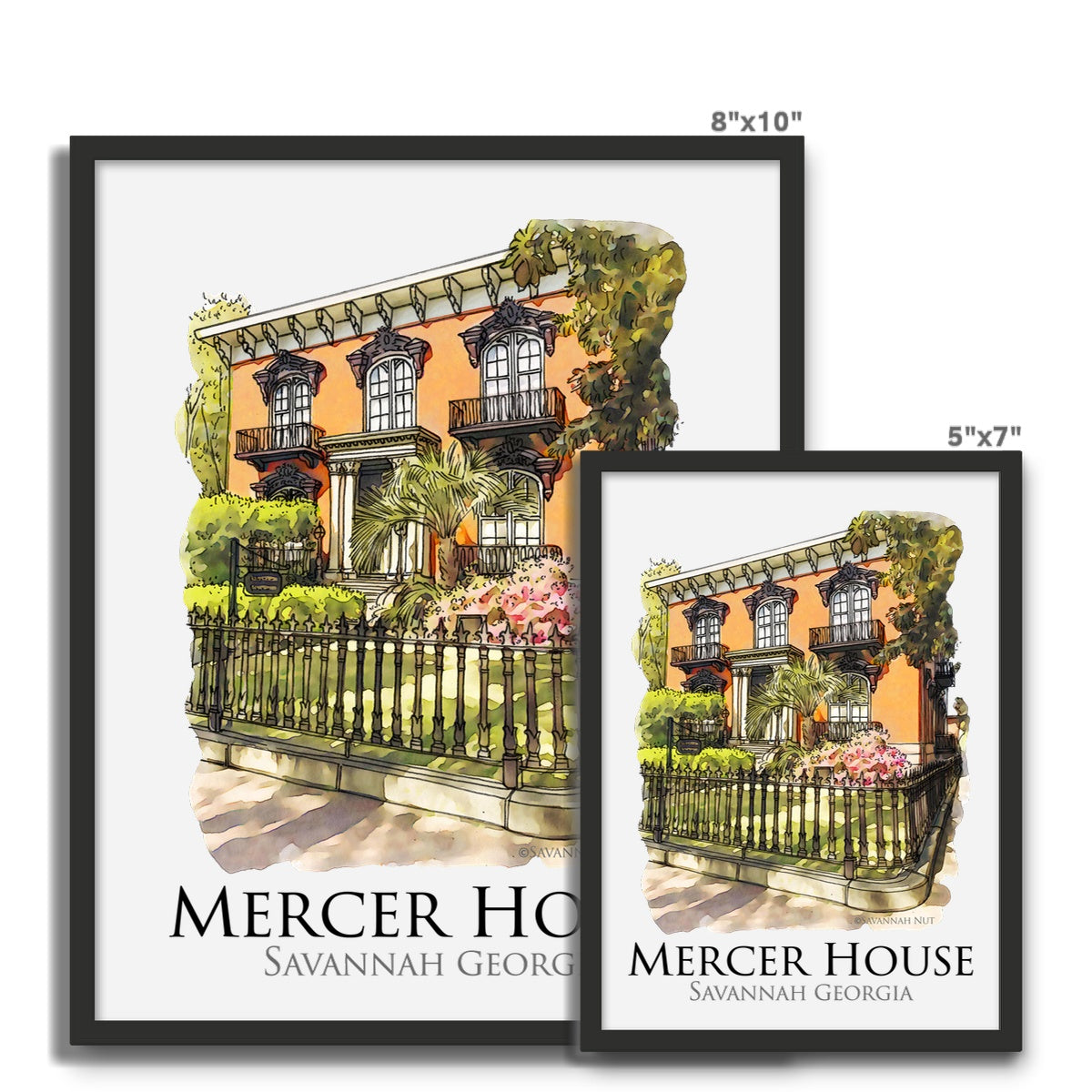 Mercer House Savannah Georgia Framed Photo Tile