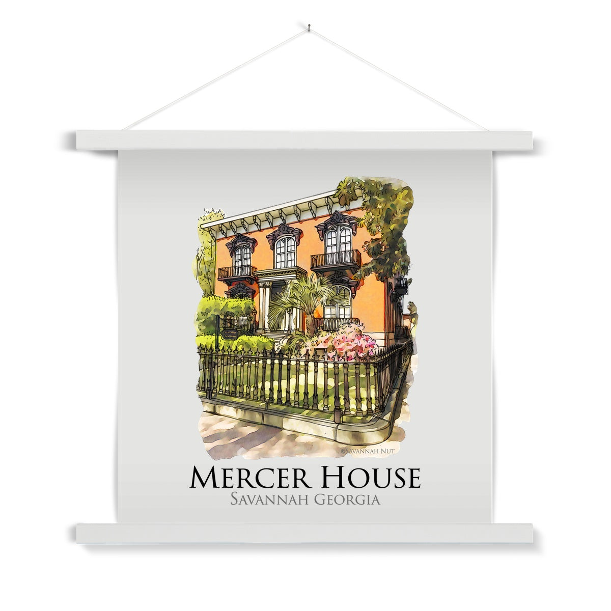 Mercer House Savannah Georgia Fine Art Print with Hanger