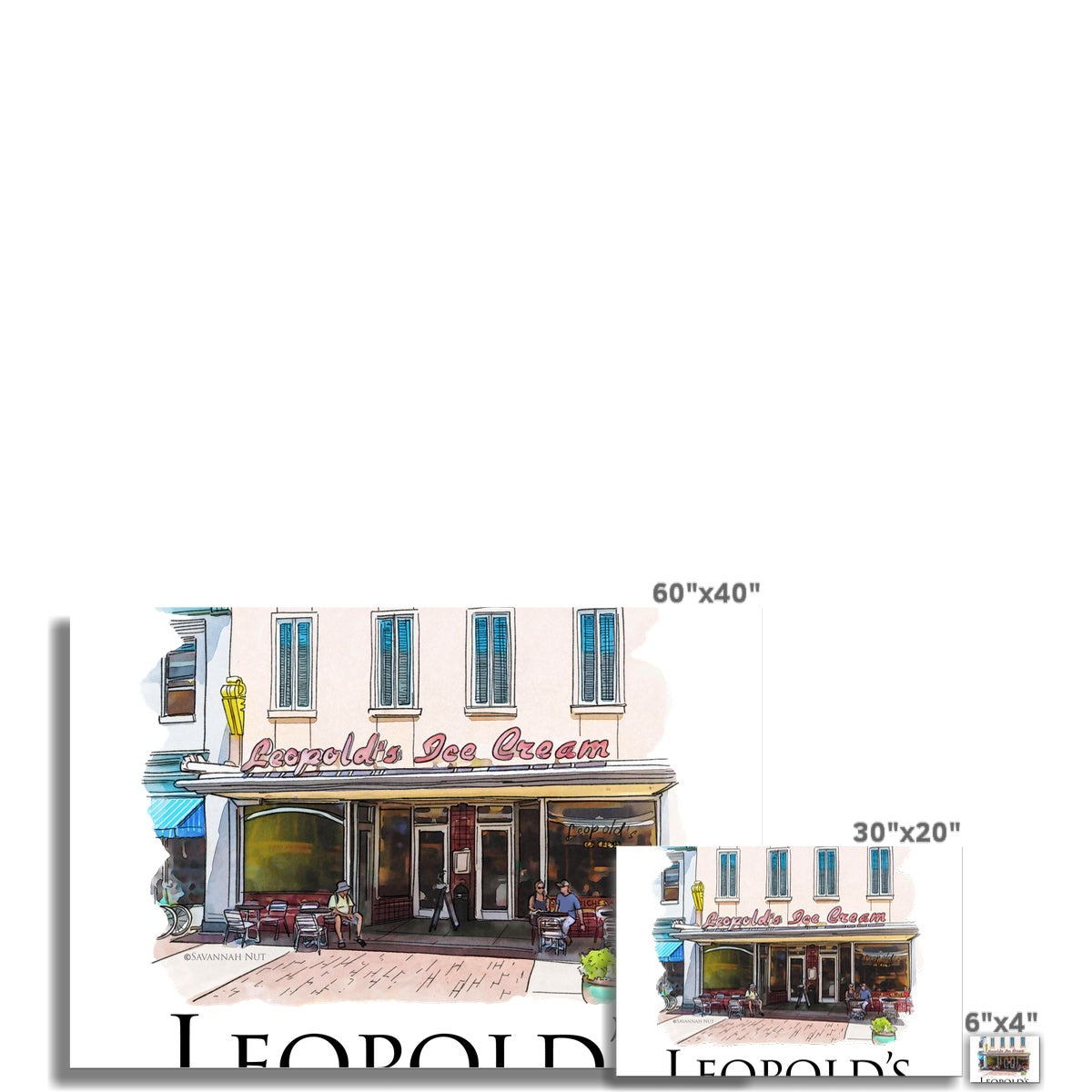 Leopold's Ice Cream Savannah Fine Art Print