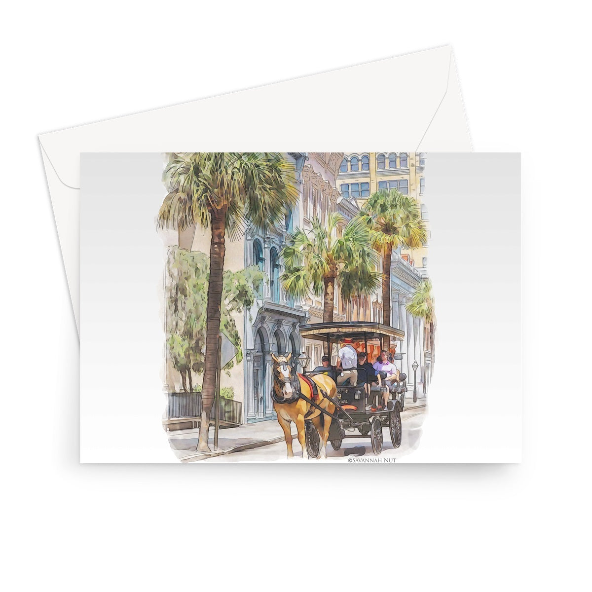 Charleston Carriage Tour Greeting Card