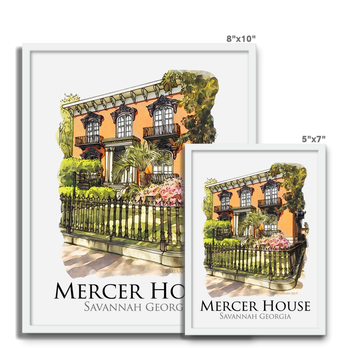 Mercer House Savannah Georgia Framed Photo Tile