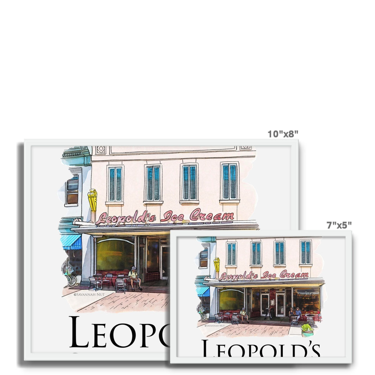 Leopold's Ice Cream Savannah Framed Photo Tile