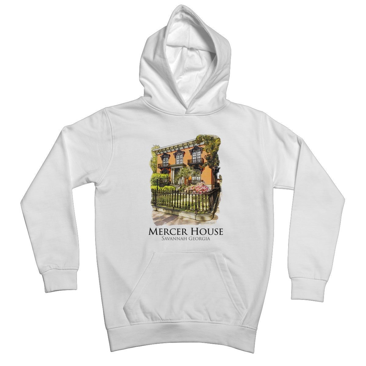 Mercer House Savannah Georgia Kids Hoodie