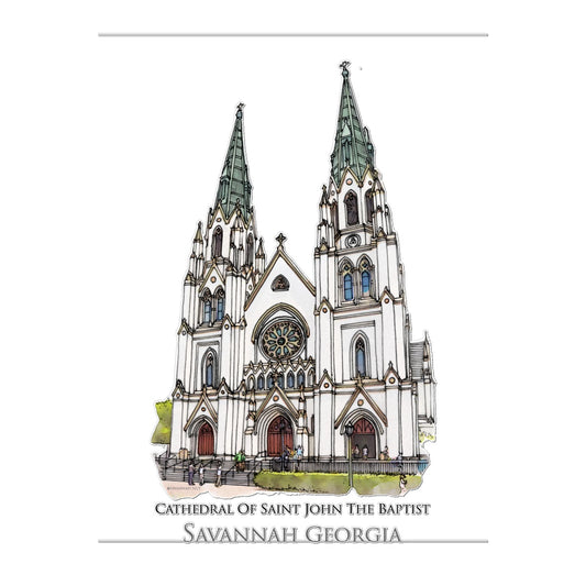 Cathedral of Saint John the Baptist Savannah Temporary Tattoo