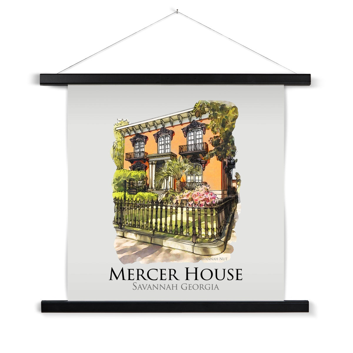 Mercer House Savannah Georgia Fine Art Print with Hanger