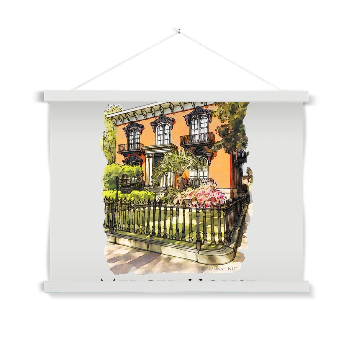 Mercer House Savannah Georgia Fine Art Print with Hanger