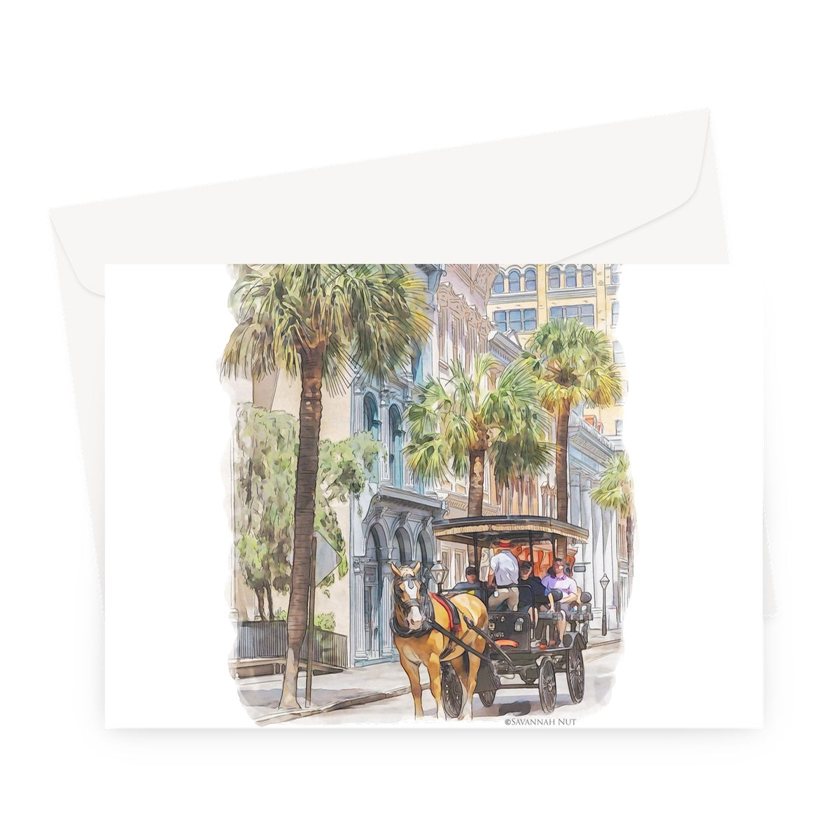 Charleston Carriage Tour Greeting Card