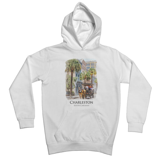 Charleston Carriage Tour Kids Hoodie