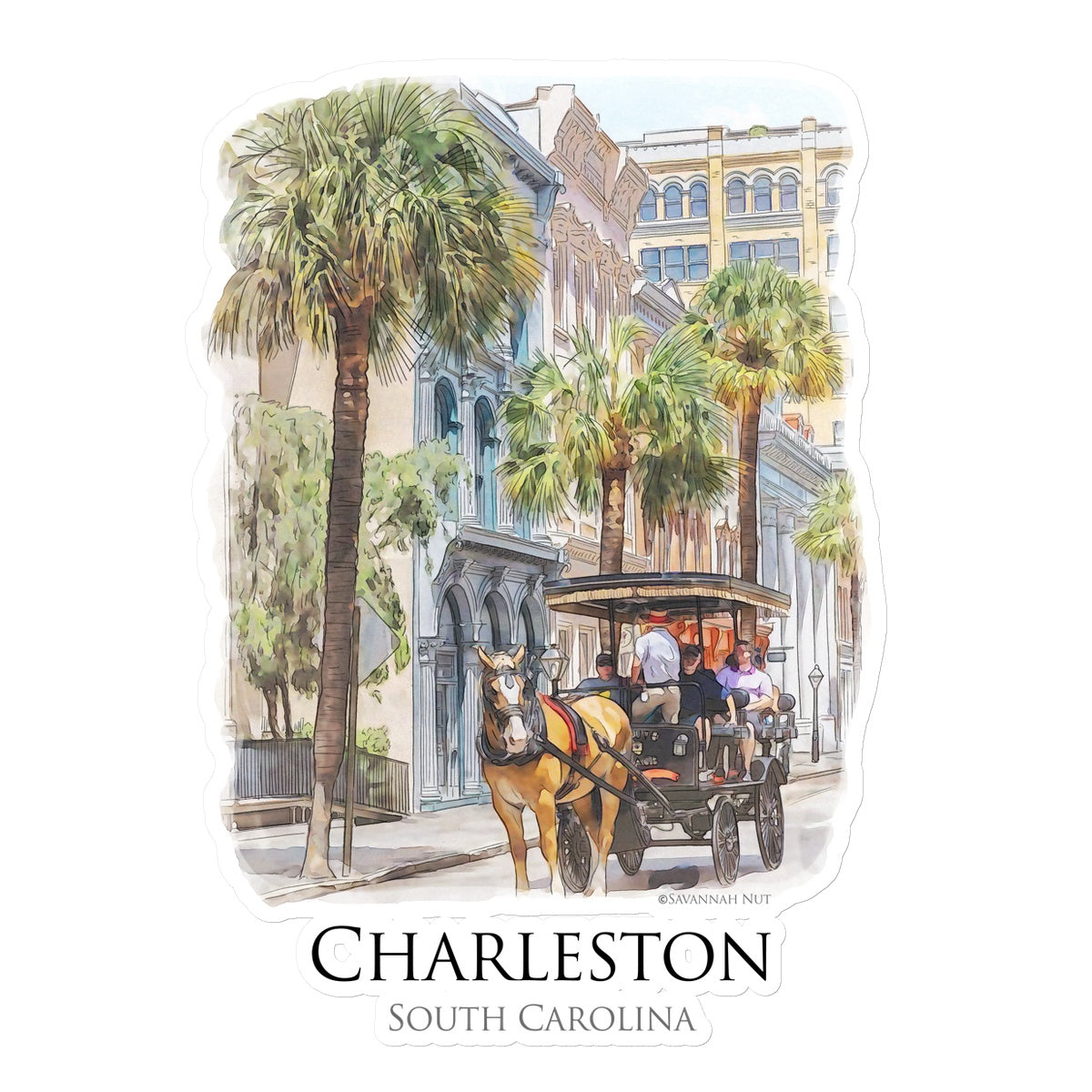 Charleston Carriage Tour Sticker