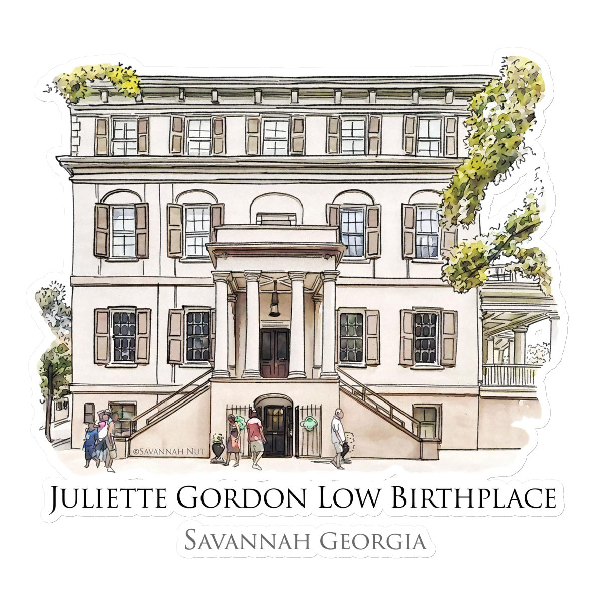 Juliette Gordon Low Birthplace Savannah Sticker